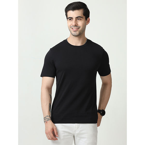 Marks & Spencer Round Neck T-Shirt-Black