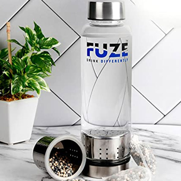 Fuze Borosilicate Alkaline Glass Bottle 500ml