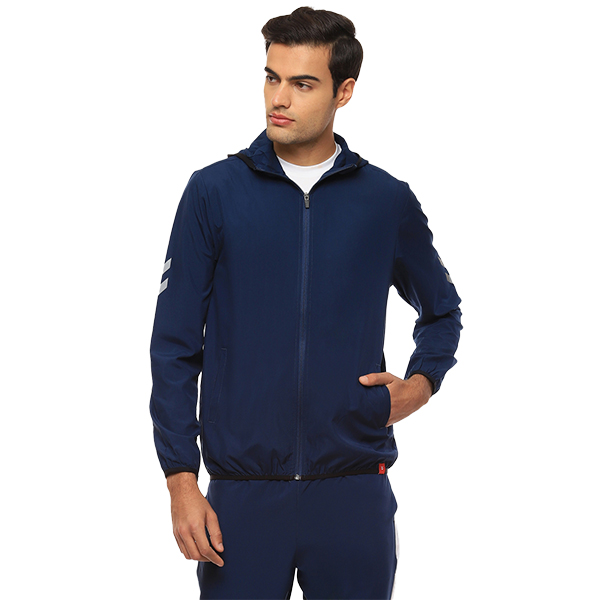Hummel Victor Windbreaker Jacket-Navy Blue