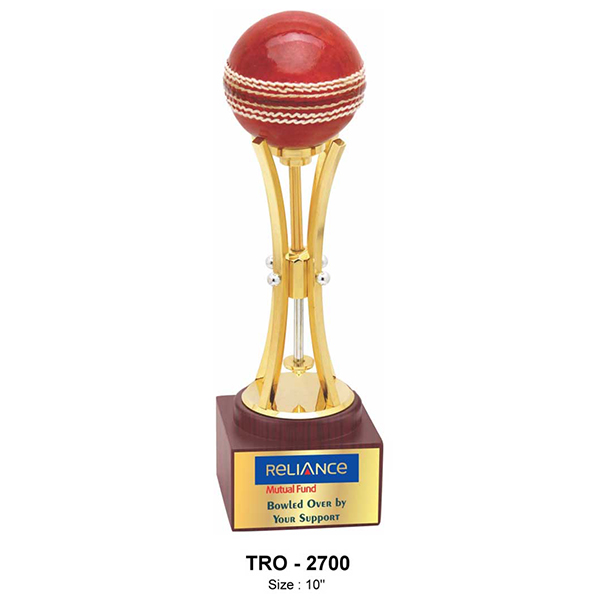 Cricket Ball Trophy Tro - 2700 10" Inch