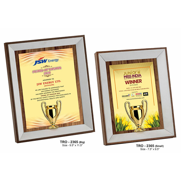 Wooden Trophy Tro - 2365 Small 7.5" X 9.5"