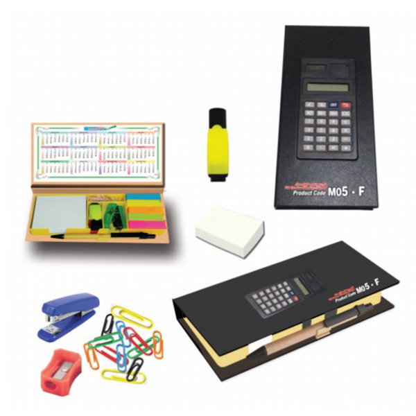 M05-F Eco-Friendly Stationery Kit With Calculator With Sticky Note Pad
