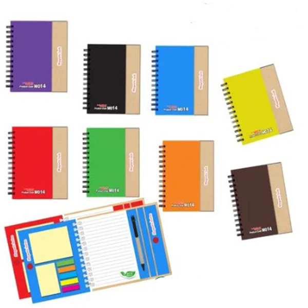 M014 Eco-Friendly Wiro Pad With Sticky Note