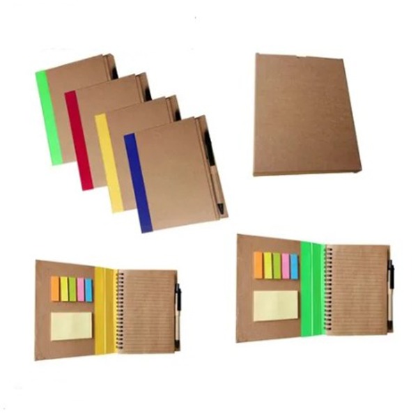 M034 Eco-Friendly Wiro Note Pad With Sticky Note With Pen