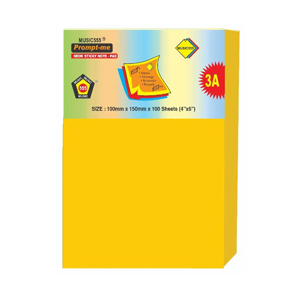 Npp-406 4X6 Prompt-Me Neon Sticky Note Pad