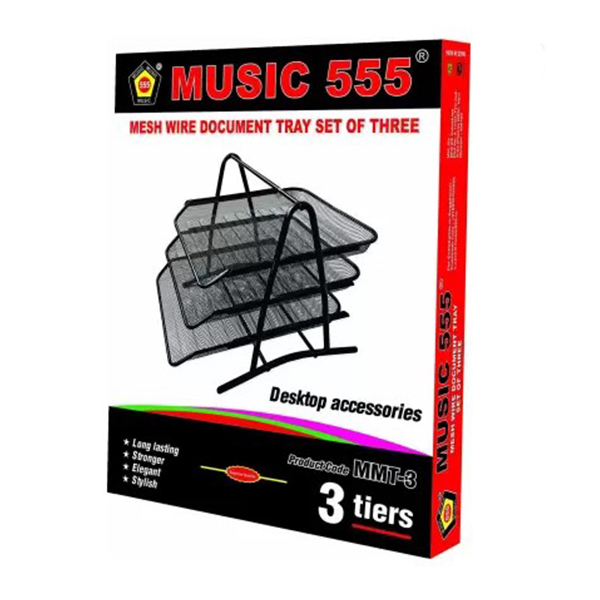 Mmt-3 Music 555 3 Tier Mesh Wire Document-Tray