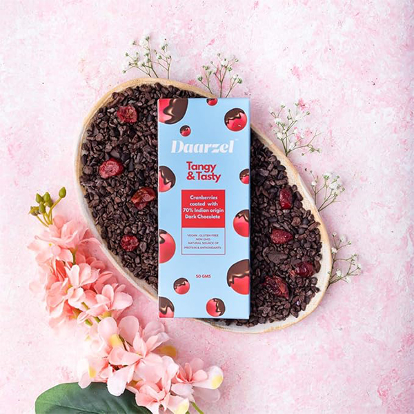 Daarzel - Cranberries Coated With 70% Dark Chocoalte |Vegan | Gluten Free | Non Gmo| Natural Source Of Antioxidants