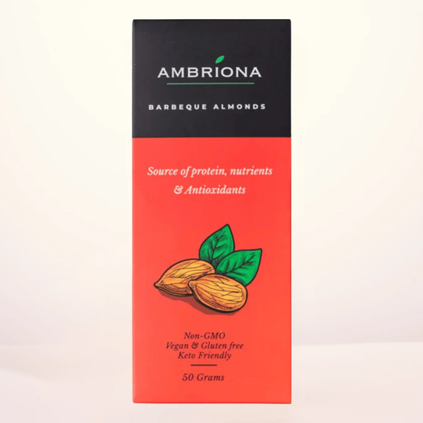 Barbaque Almonds: 100% Natural, Source Of Protien, Nutrients & Antioxidants. Non Gmo, Vegan, Gluten Free & Keto Friendly 50 G