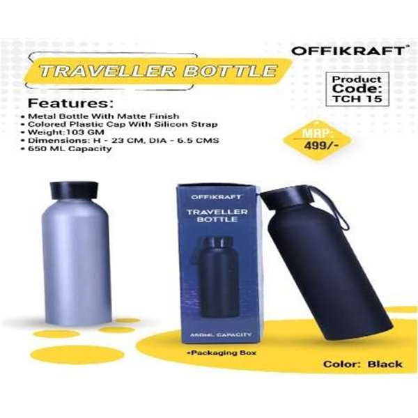 Traveller Bottle Tch 15 Black, Silver