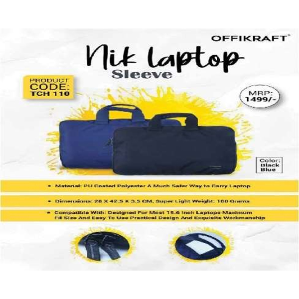Nik Laptop Sleeve Tch 110 Black,Blue